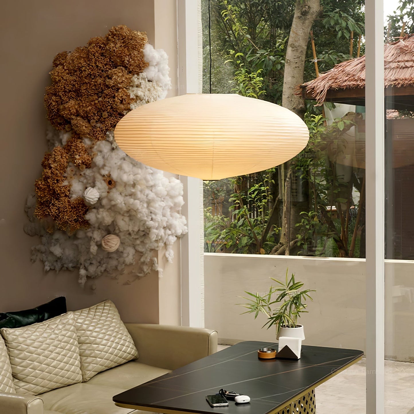 Washi Paper Pendant Light | Handcrafted, Translucent & Ideal for Indoor Spaces