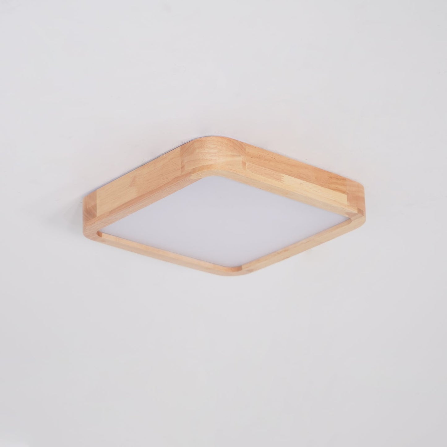 Wooden Geometric Ceiling Light | Dimmable LED, Adjustable Brightness & Modern Design for Indoor Spaces