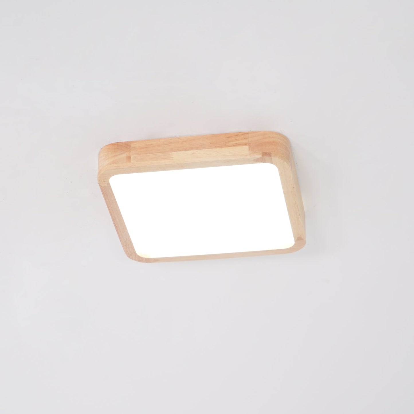 Wooden Geometric Ceiling Light | Dimmable LED, Adjustable Brightness & Modern Design for Indoor Spaces
