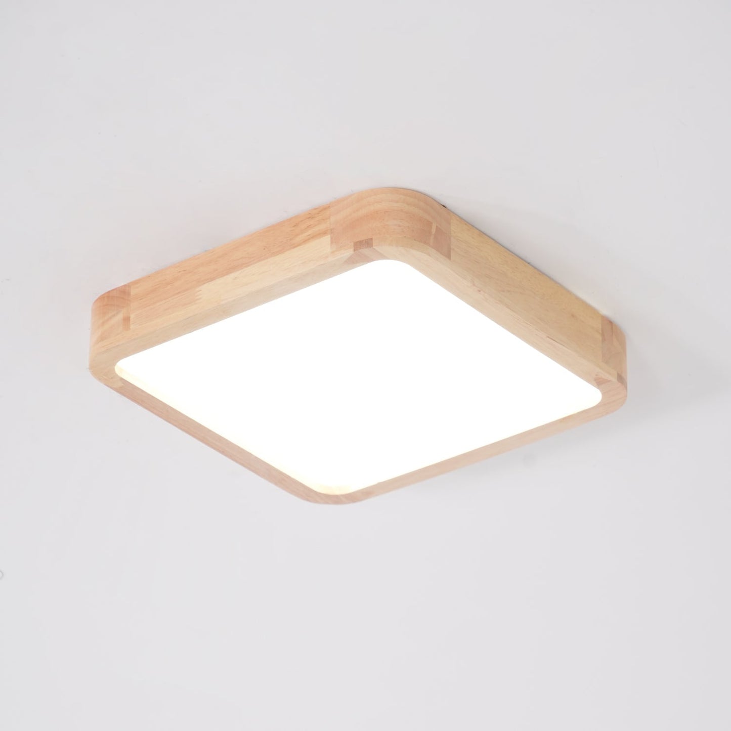 Wooden Geometric Ceiling Light | Dimmable LED, Adjustable Brightness & Modern Design for Indoor Spaces