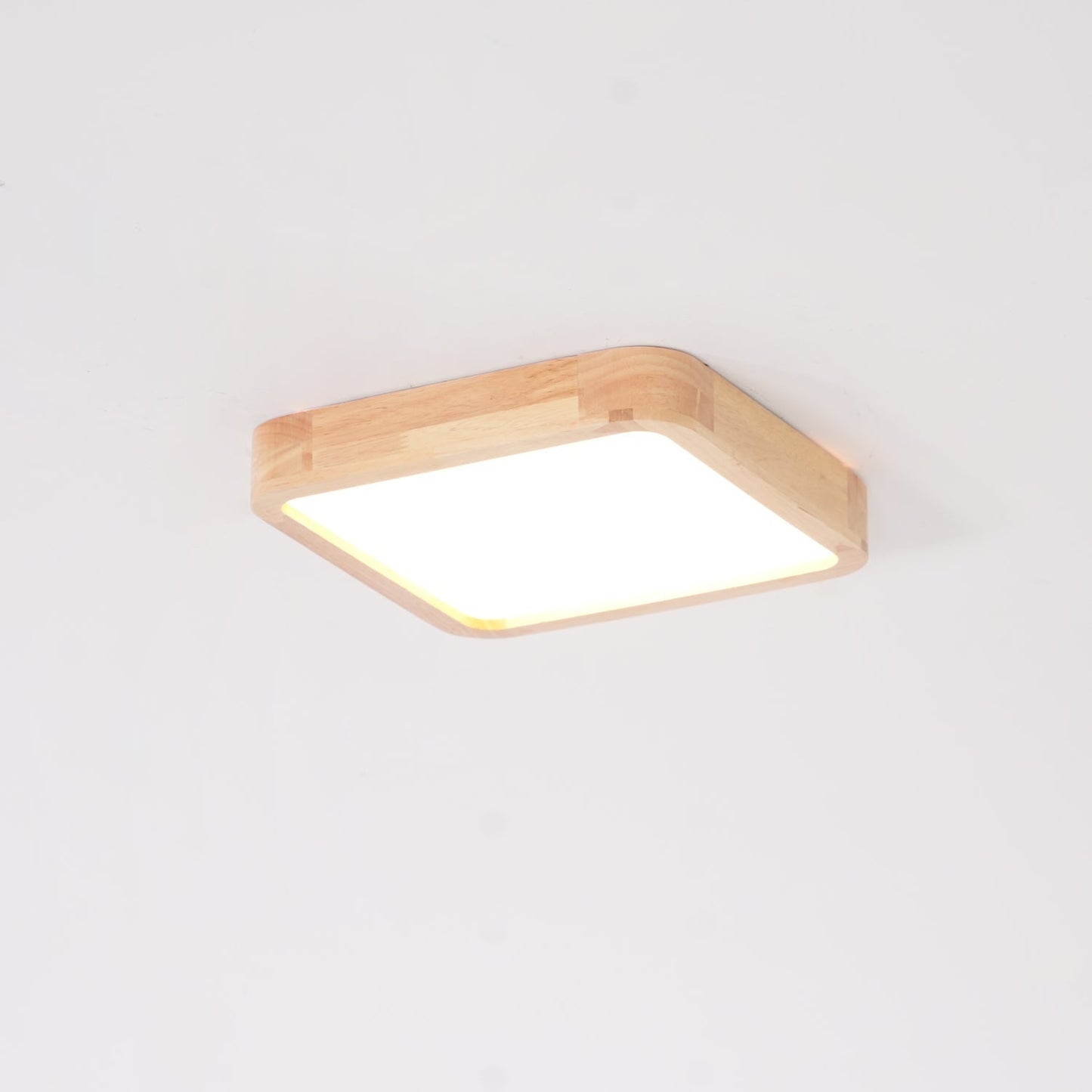 Wooden Geometric Ceiling Light | Dimmable LED, Adjustable Brightness & Modern Design for Indoor Spaces