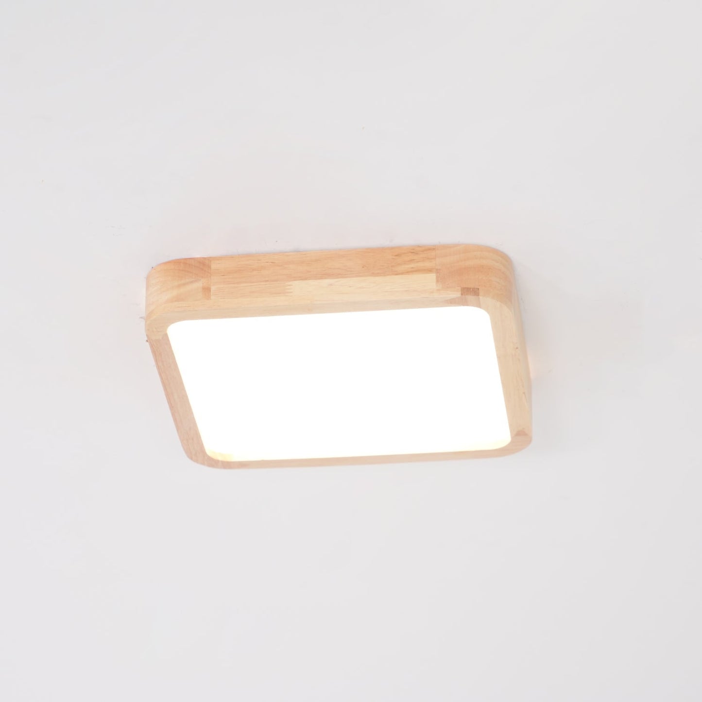 Wooden Geometric Ceiling Light | Dimmable LED, Adjustable Brightness & Modern Design for Indoor Spaces