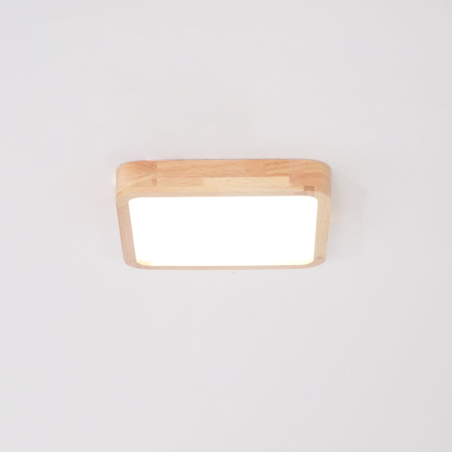 Wooden Geometric Ceiling Light | Dimmable LED, Adjustable Brightness & Modern Design for Indoor Spaces