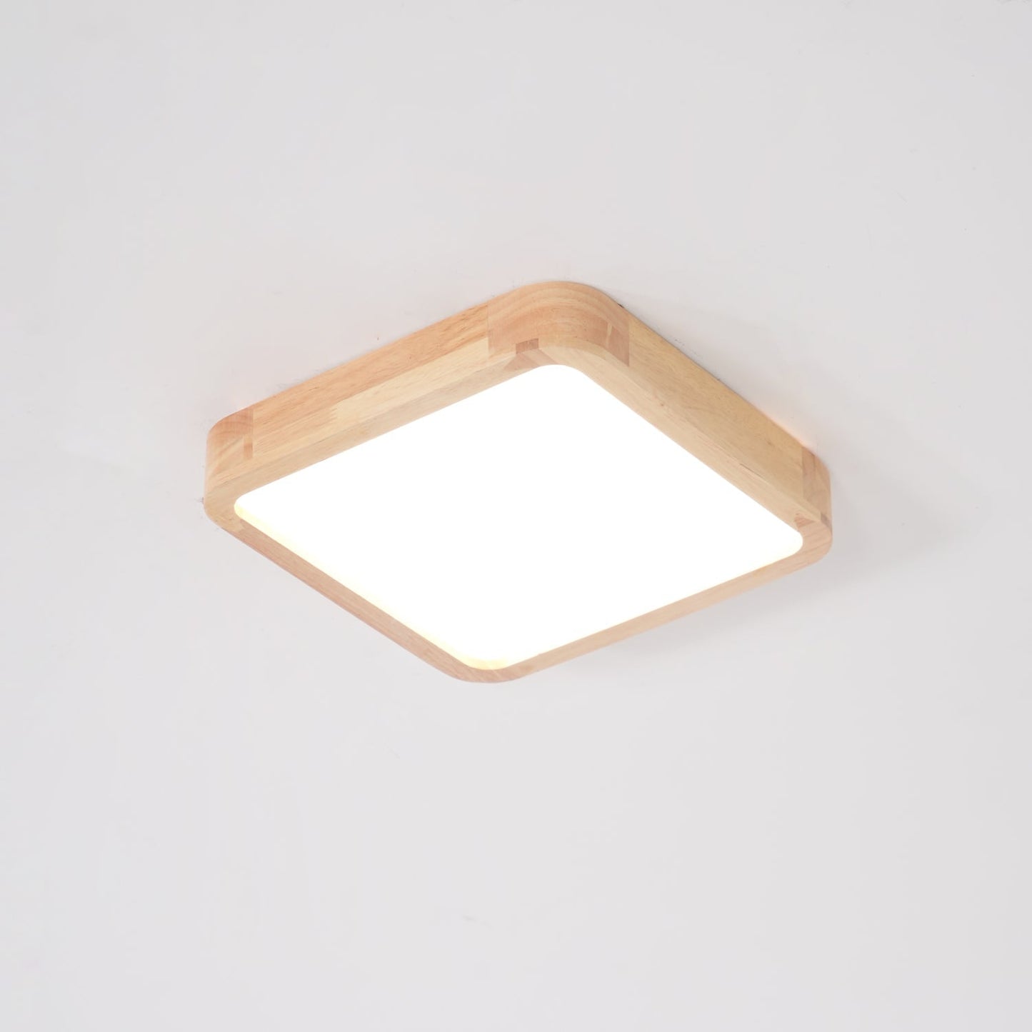 Wooden Geometric Ceiling Light | Dimmable LED, Adjustable Brightness & Modern Design for Indoor Spaces