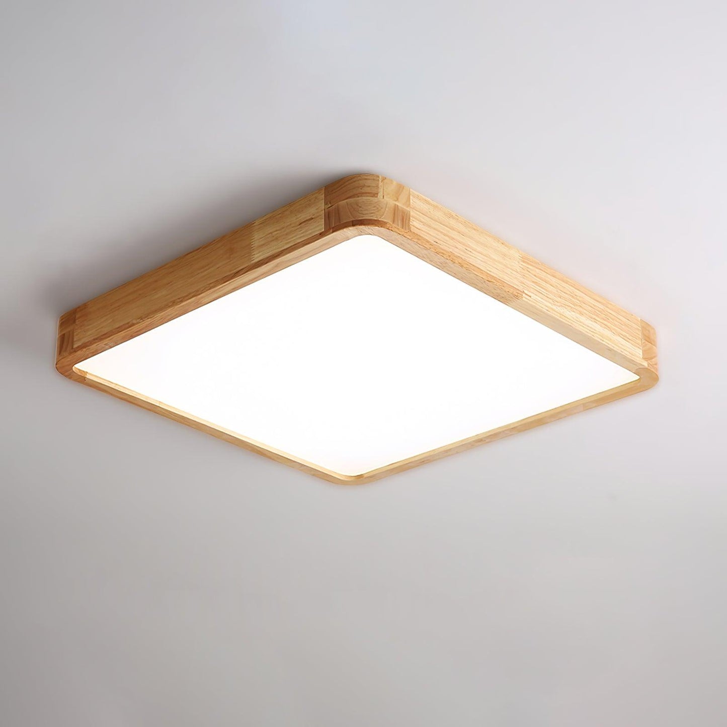 Wooden Geometric Ceiling Light | Dimmable LED, Adjustable Brightness & Modern Design for Indoor Spaces