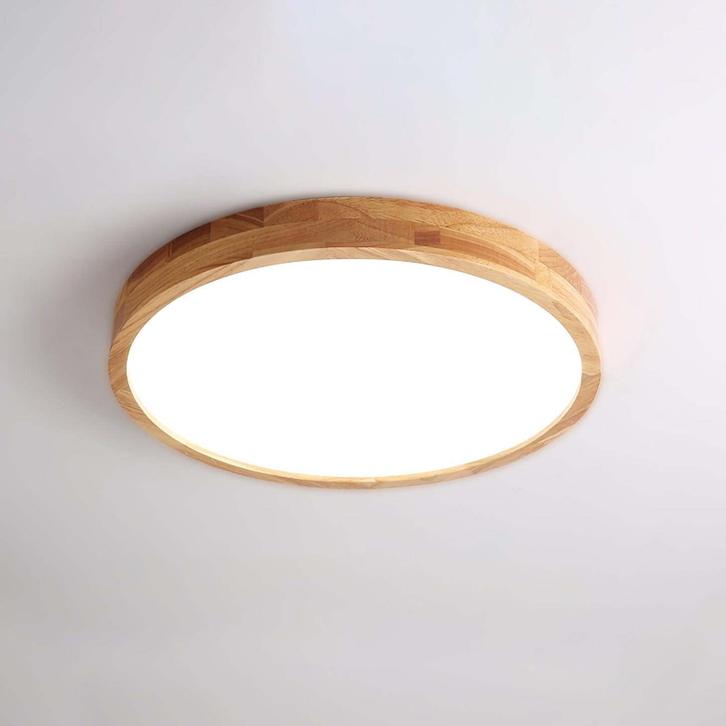Wooden Geometric Ceiling Light | Dimmable LED, Adjustable Brightness & Modern Design for Indoor Spaces