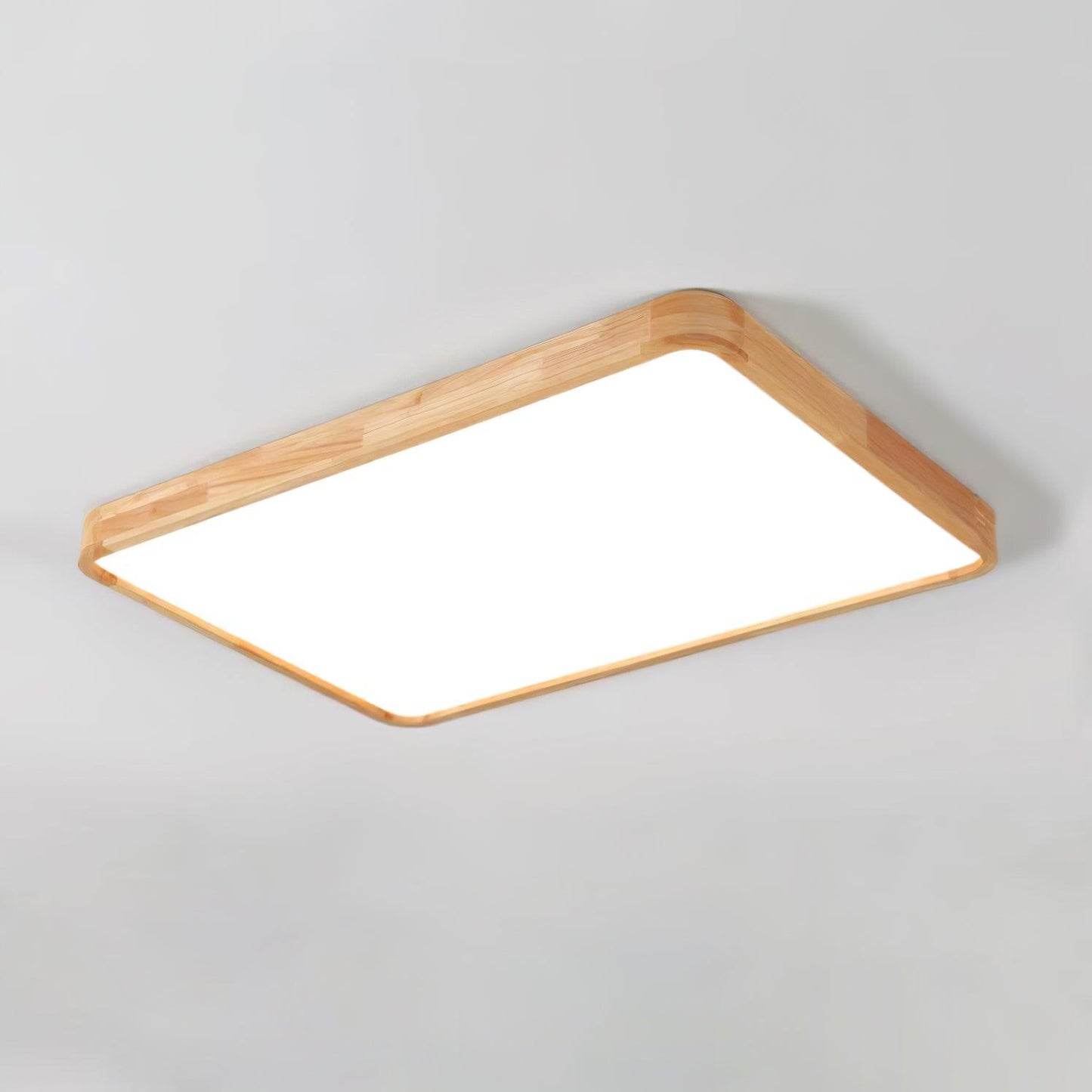 Wooden Geometric Ceiling Light | Dimmable LED, Adjustable Brightness & Modern Design for Indoor Spaces
