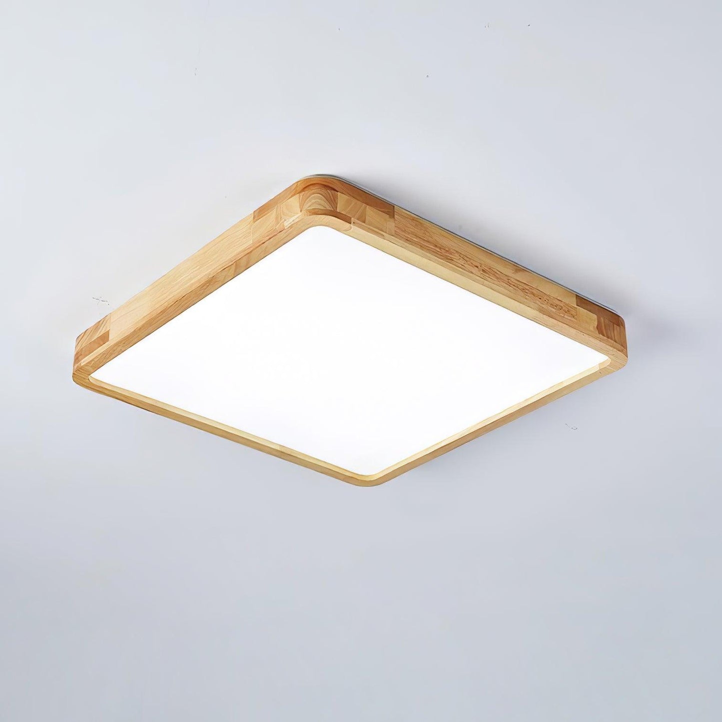 Wooden Geometric Ceiling Light | Dimmable LED, Adjustable Brightness & Modern Design for Indoor Spaces