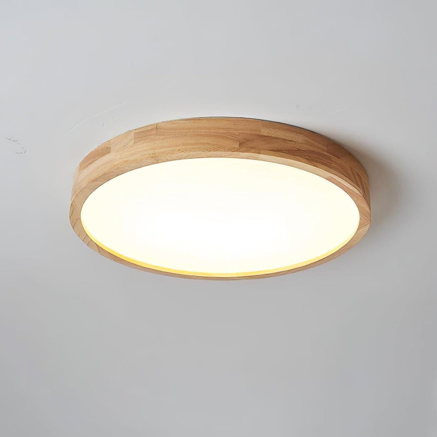Wooden Geometric Ceiling Light | Dimmable LED, Adjustable Brightness & Modern Design for Indoor Spaces