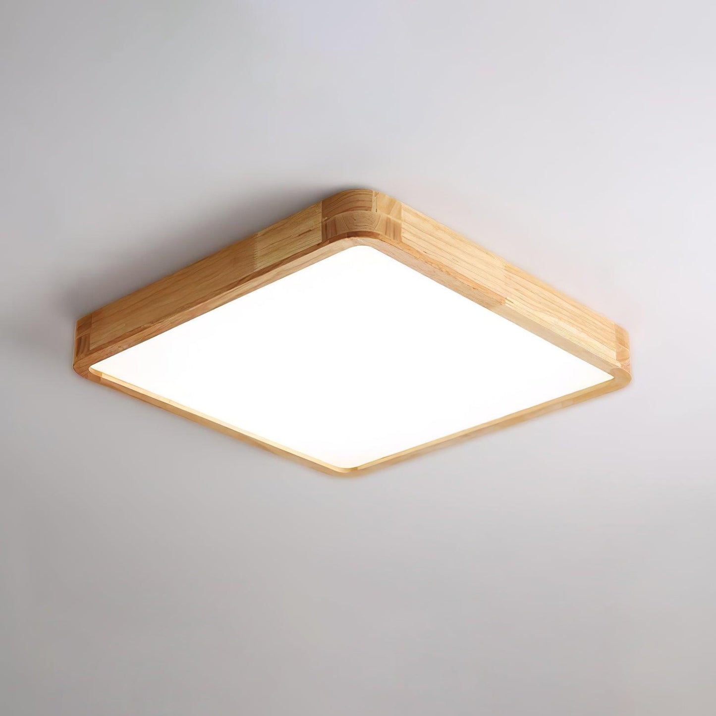 Wooden Geometric Ceiling Light | Dimmable LED, Adjustable Brightness & Modern Design for Indoor Spaces