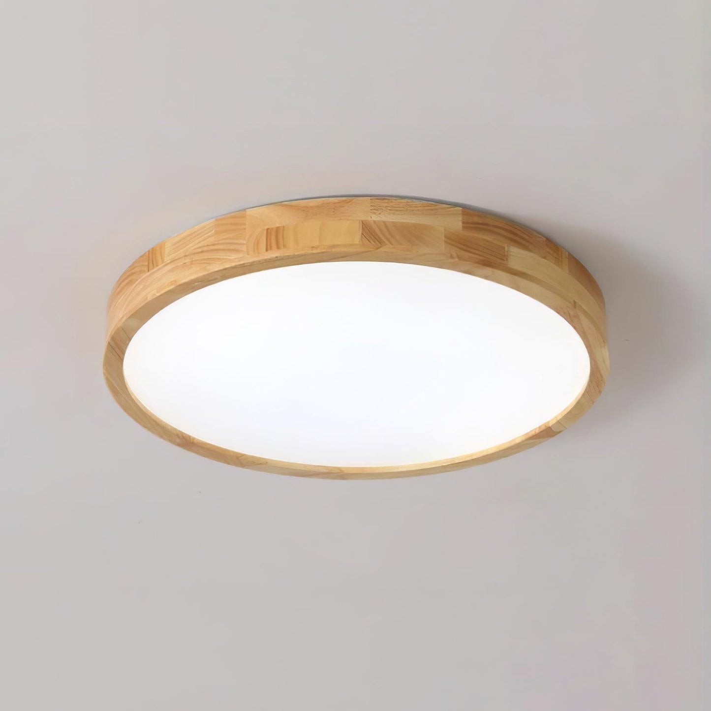 Wooden Geometric Ceiling Light | Dimmable LED, Adjustable Brightness & Modern Design for Indoor Spaces