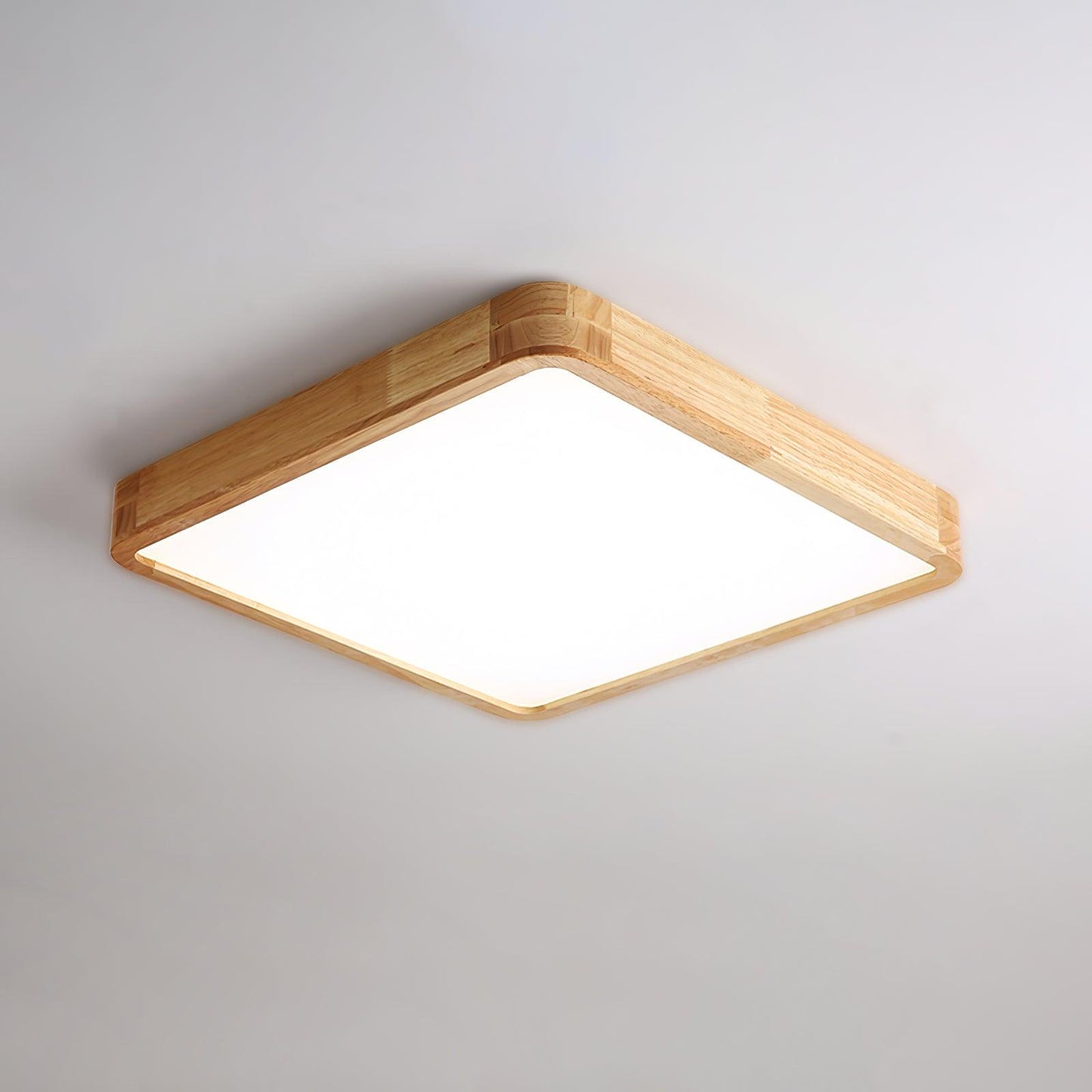 Wooden Geometric Ceiling Light | Dimmable LED, Adjustable Brightness & Modern Design for Indoor Spaces