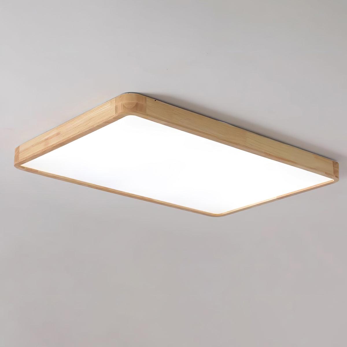 Wooden Geometric Ceiling Light | Dimmable LED, Adjustable Brightness & Modern Design for Indoor Spaces