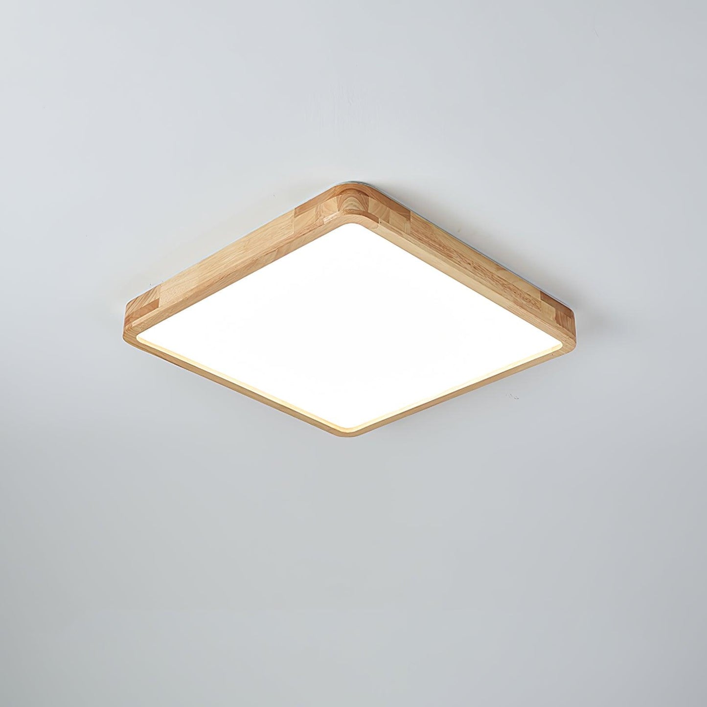 Wooden Geometric Ceiling Light | Dimmable LED, Adjustable Brightness & Modern Design for Indoor Spaces