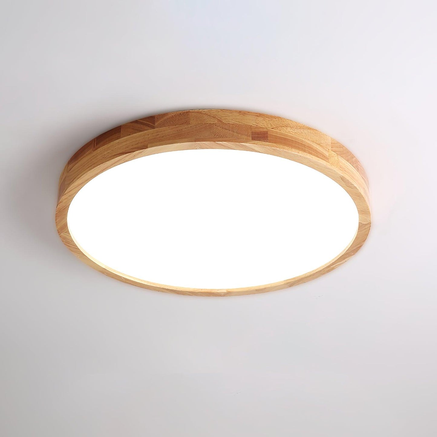 Wooden Geometric Ceiling Light | Dimmable LED, Adjustable Brightness & Modern Design for Indoor Spaces