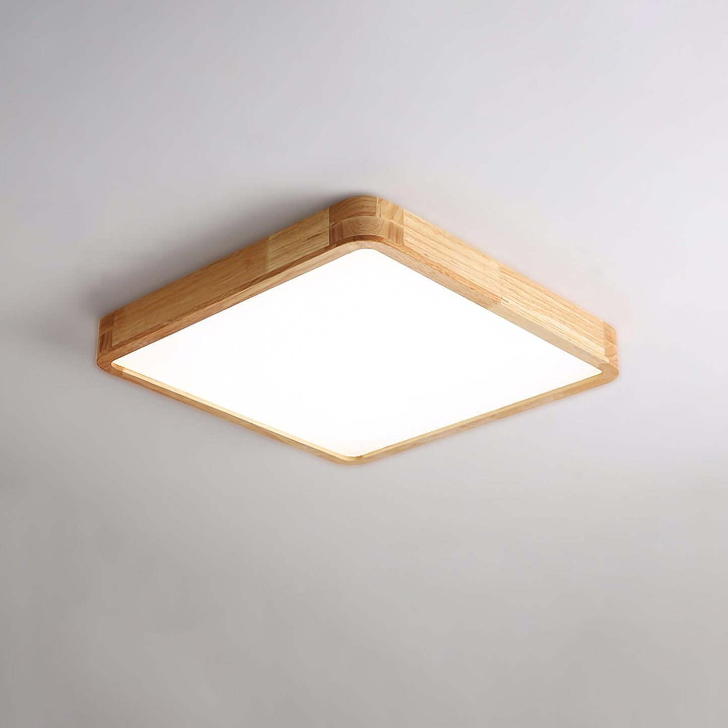 Wooden Geometric Ceiling Light | Dimmable LED, Adjustable Brightness & Modern Design for Indoor Spaces