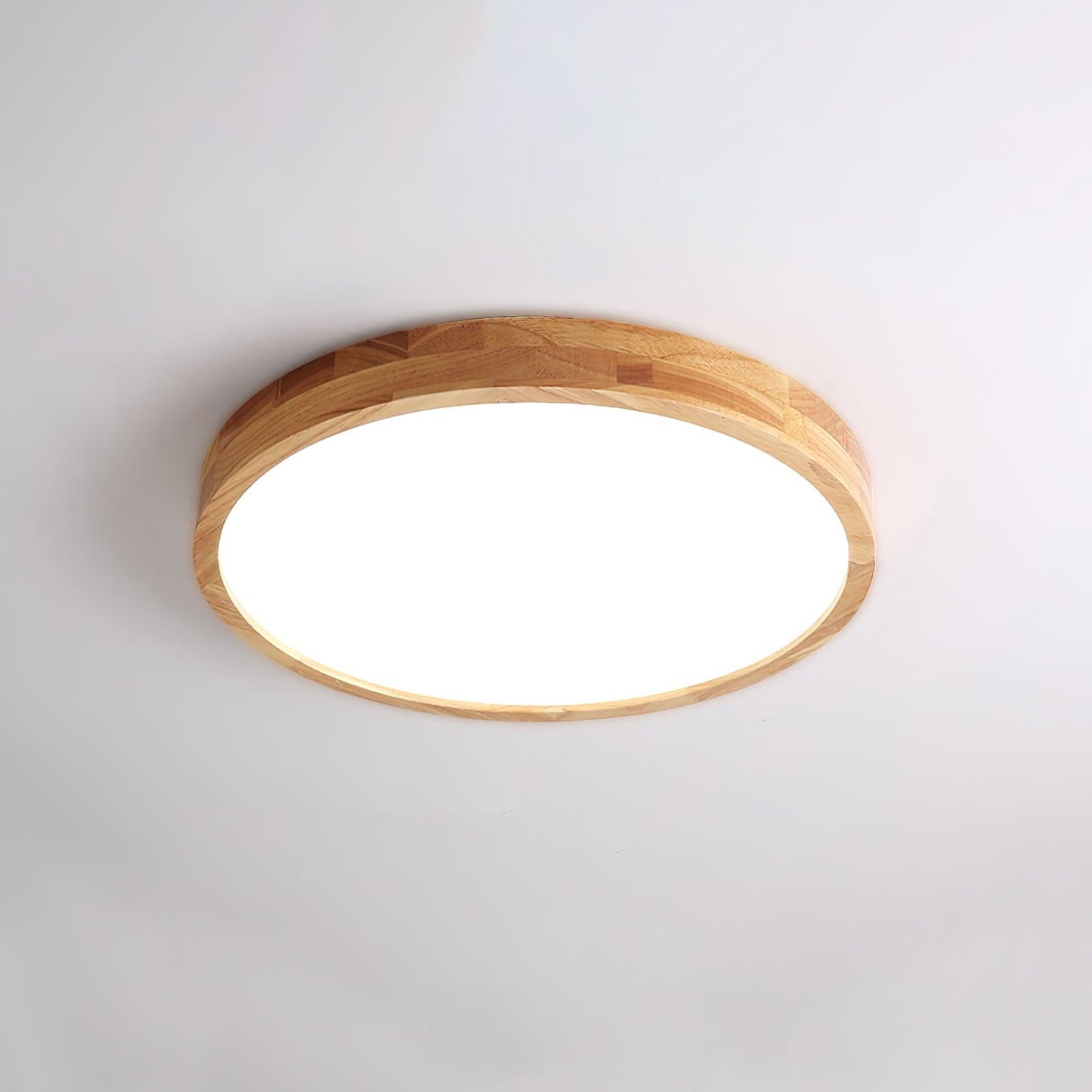 Wooden Geometric Ceiling Light | Dimmable LED, Adjustable Brightness & Modern Design for Indoor Spaces