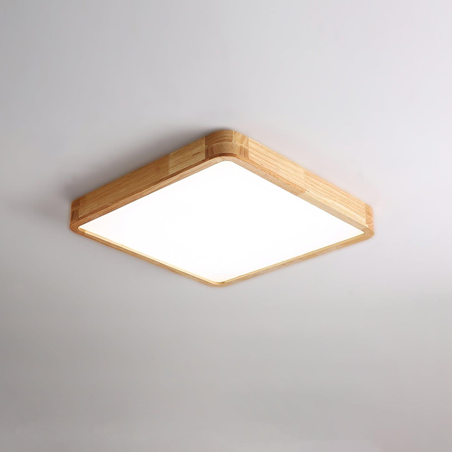 Wooden Geometric Ceiling Light | Dimmable LED, Adjustable Brightness & Modern Design for Indoor Spaces
