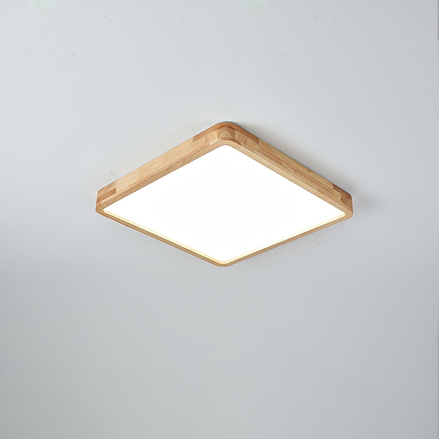 Wooden Geometric Ceiling Light | Dimmable LED, Adjustable Brightness & Modern Design for Indoor Spaces