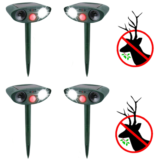 Solar-Powered Ultrasonic Deer Repeller - Effective Deer Deterrent for Gardens & Yards, Repels Deer Within 48 Hours