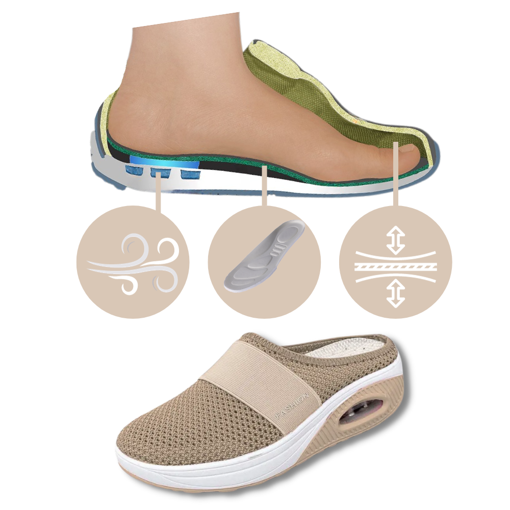 Orthopedic Slippers Shoes | Air-Cushion, Diabetic Orthopedic Support & Breathable Comfort Womens non slip clogs