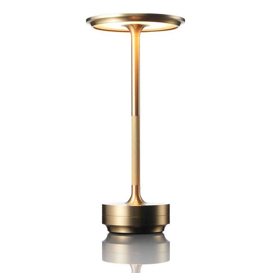 Cordless Metallic Table Lamp | Dimmable, Water-Resistant & Adjustable Light for Indoor and Outdoor Use