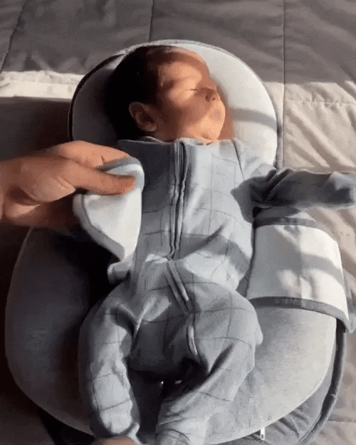 Anti Roll Baby Reflux Pillow Bed – Sleep Pod Infant Nest with 15° Wedge | Portable Anti-Reflux & Flat Head Pillow for Baby