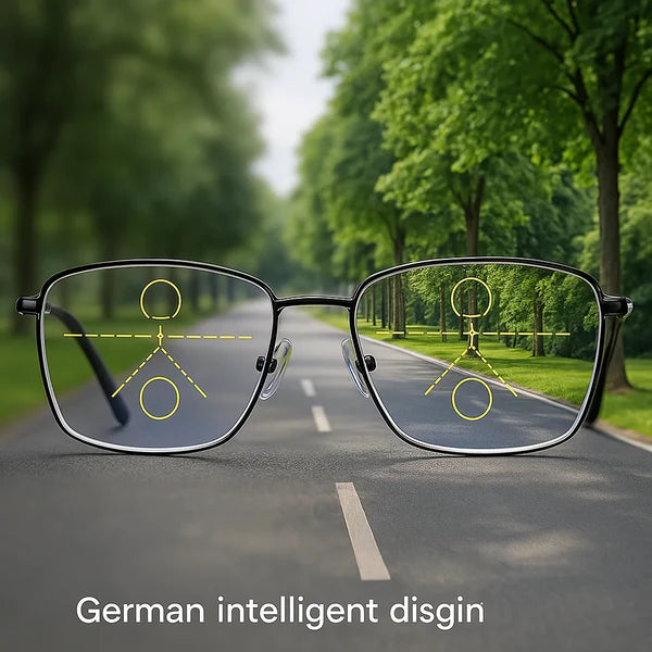 German Intelligent Progressive Glasses | Anti-Fingerprint, UV Protection & Ideal for Reading and Driving