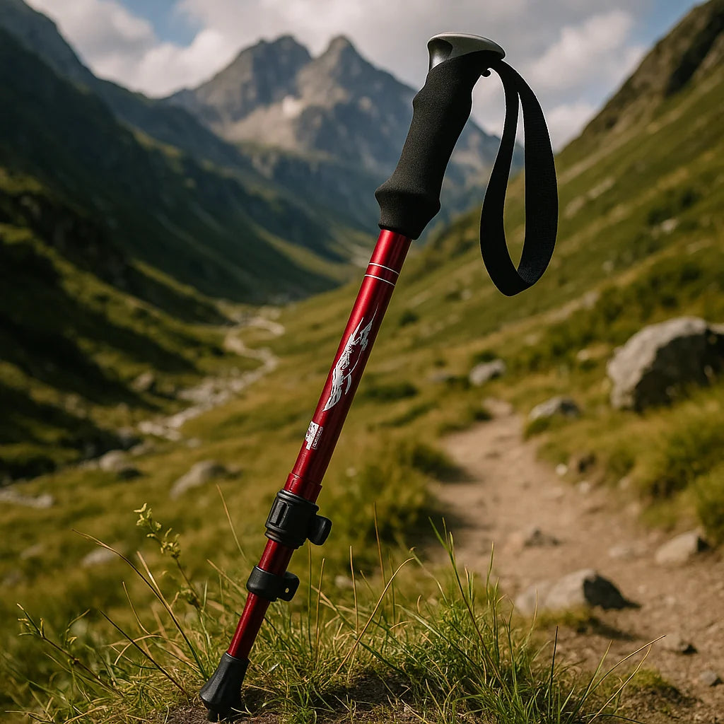 Adjustable Foldable Trekking Pole with Anti-Shock System for Hiking, Camping, and Outdoor Adventures