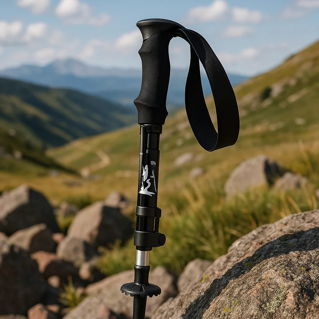 Adjustable Foldable Trekking Pole with Anti-Shock System for Hiking, Camping, and Outdoor Adventures