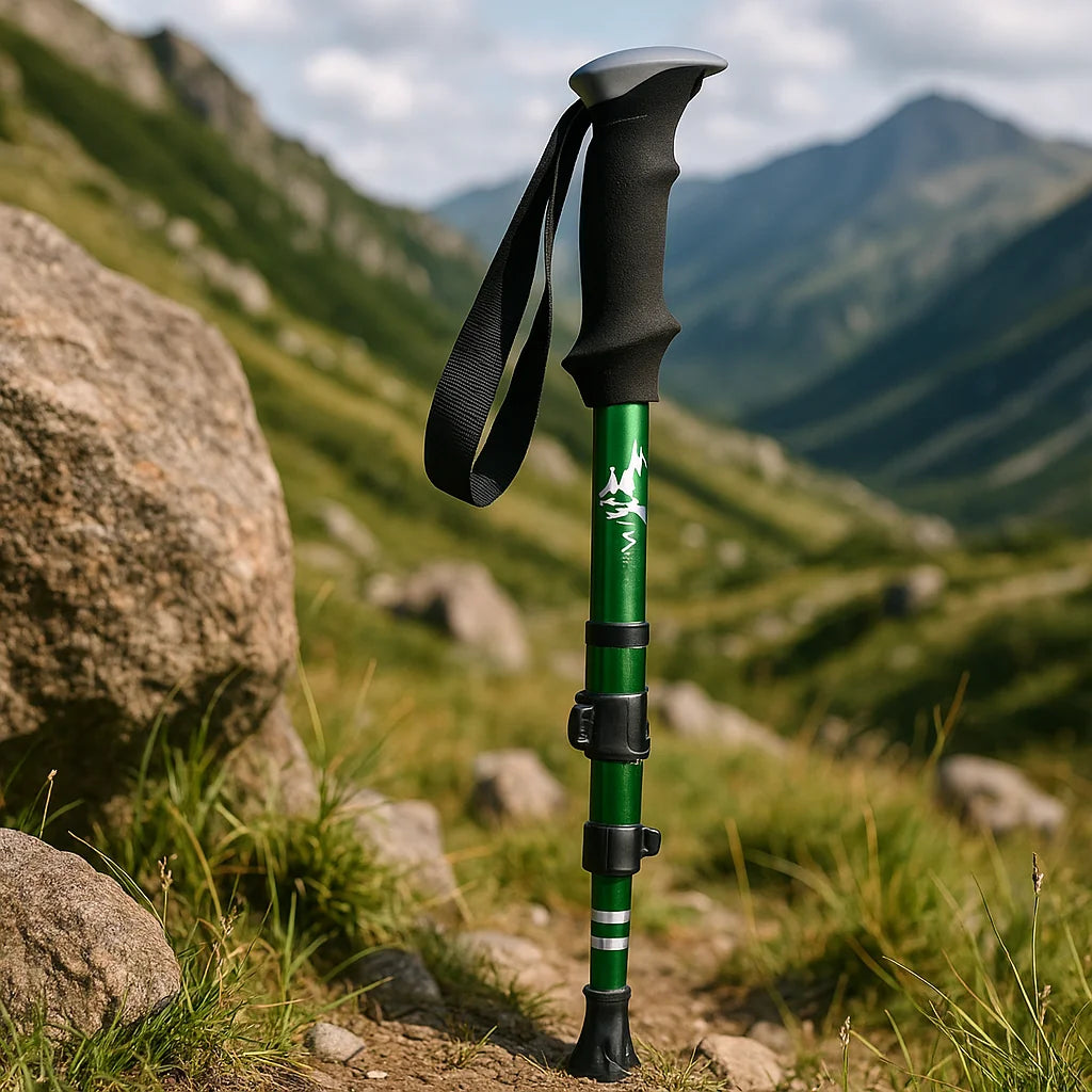 Adjustable Foldable Trekking Pole with Anti-Shock System for Hiking, Camping, and Outdoor Adventures