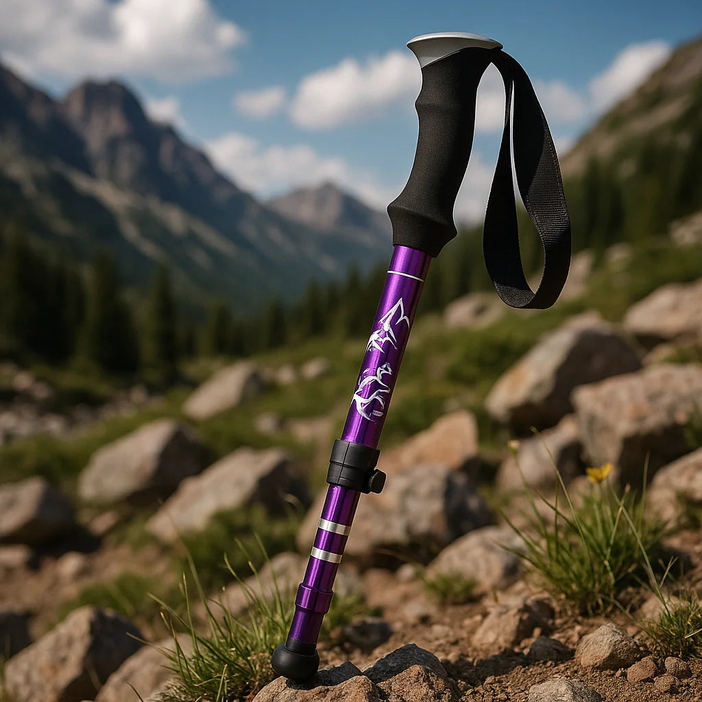 Adjustable Foldable Trekking Pole with Anti-Shock System for Hiking, Camping, and Outdoor Adventures