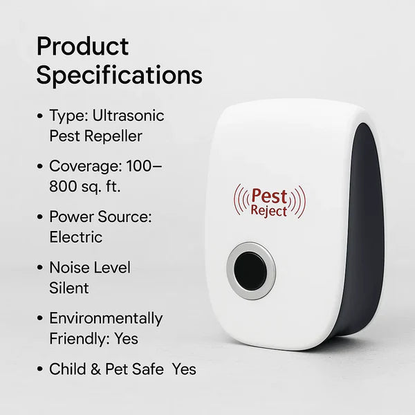 Ultrasonic Squirrel Repeller Device - Effective Pest Control for Gardens & Yards - Deters Squirrels in 48 Hours