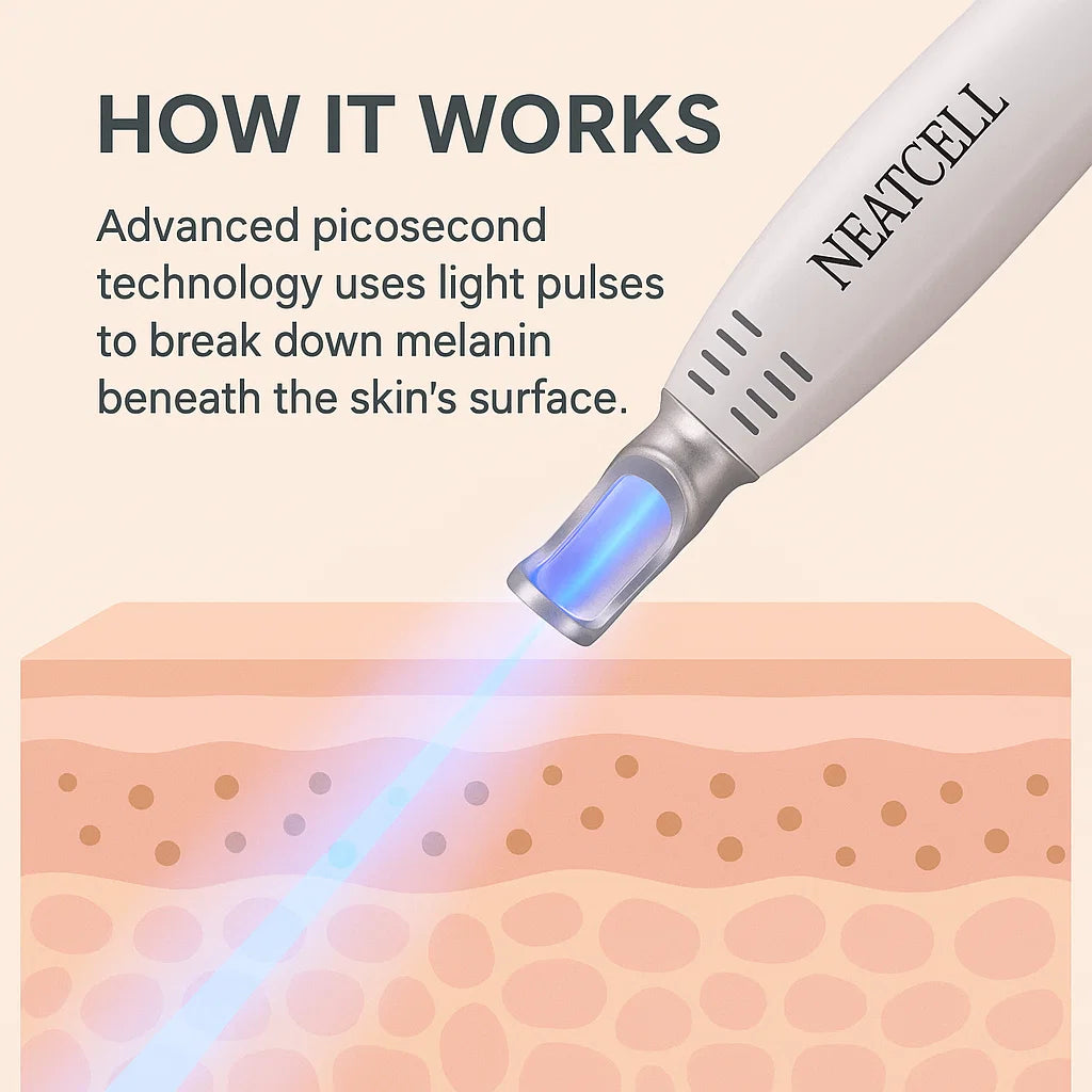 Picosecond Laser Pen for Dark Spot Removal - Light Therapy Skin Treatment Device for Hyperpigmentation and Age Spots