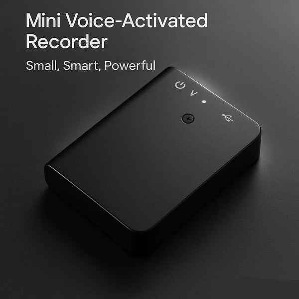 Miniature Voice Recorder - Compact Stealth Audio Capture Device with Voice Activation for Meetings, Interviews, and Personal Notes