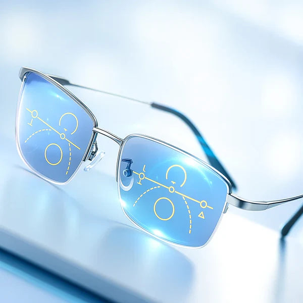 German Intelligent Progressive Glasses | Anti-Fingerprint, UV Protection & Ideal for Reading and Driving