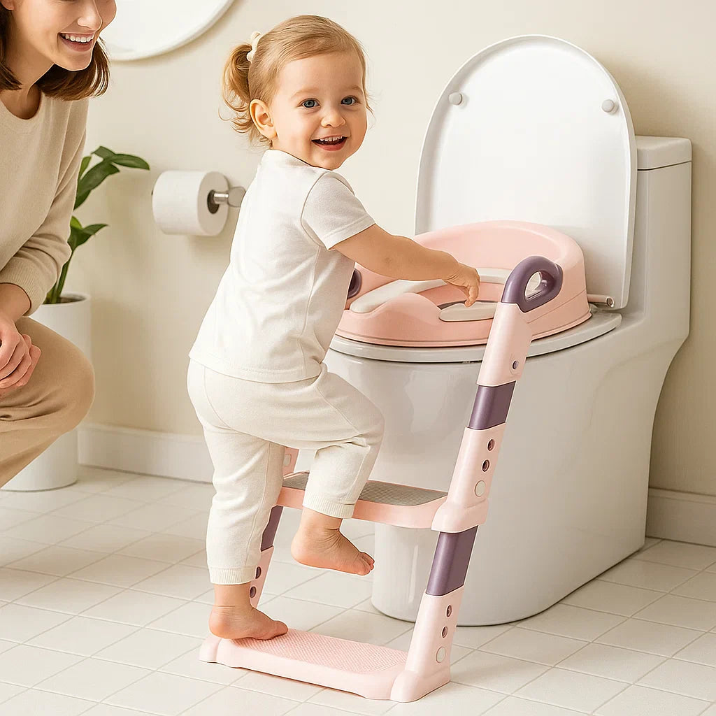Step Throne Potty Trainer – Best Potty Training Seat for Little Ones | Adjustable Toilet Ladder Seat for Kids Learning