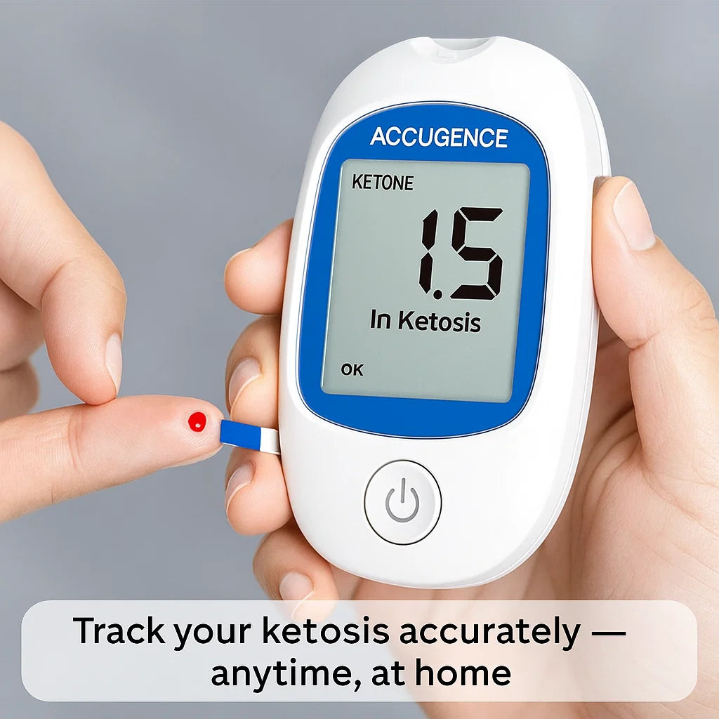 Ketone Blood Meter Kit for Accurate Ketosis Testing & Monitoring for Home Use