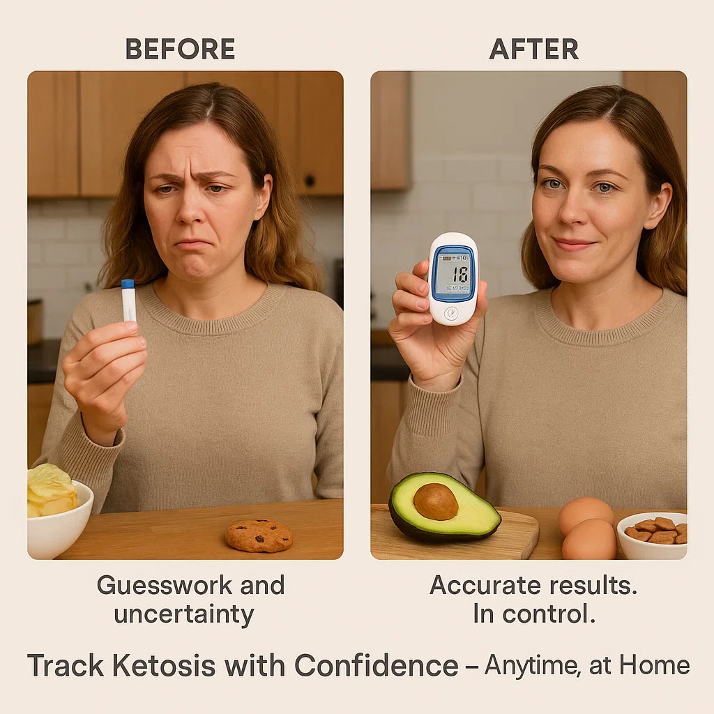 Ketone Blood Meter Kit for Accurate Ketosis Testing & Monitoring for Home Use