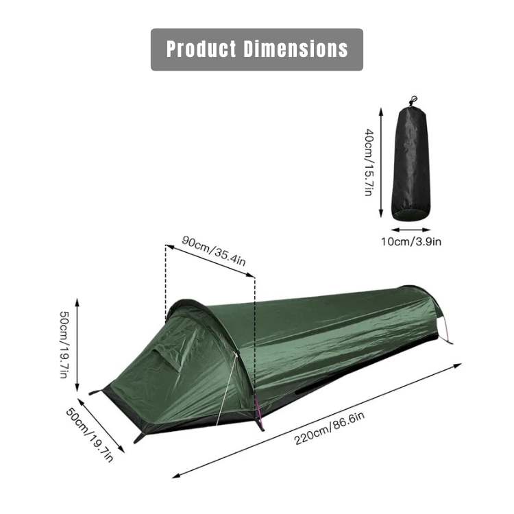 Ultralight Single-Person Camping Tent | Waterproof, Windproof & Ideal for Hikers and Backpackers