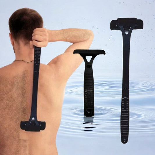 Back Shaver for Men | Extra Long Handle, Dual-Razor Technology & Pain-Free Grooming for Full-Body Hair Removal