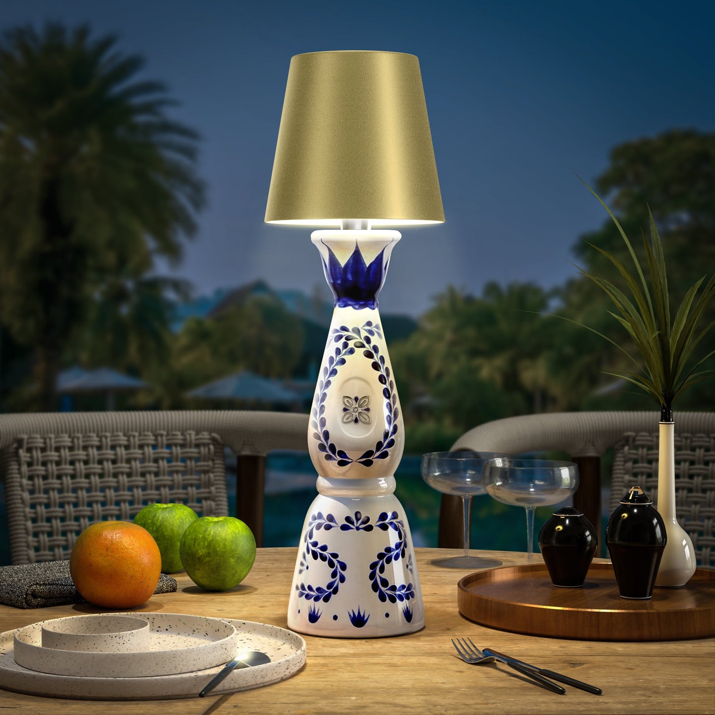 Wireless Bottle Lamp | Rechargeable, LED & Ideal for Home Decor or Outdoor Events