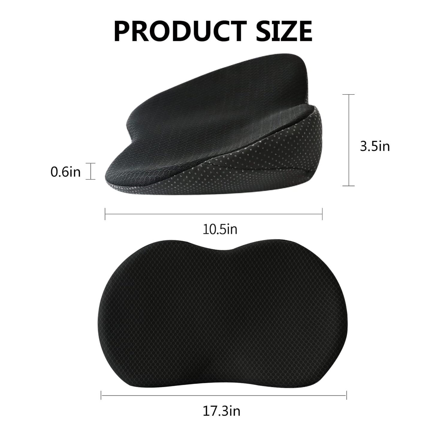Car Seat Cushion for Short Drivers | 3.5-Inch Thick, Ergonomic Memory Foam for Comfort and Pain Relief