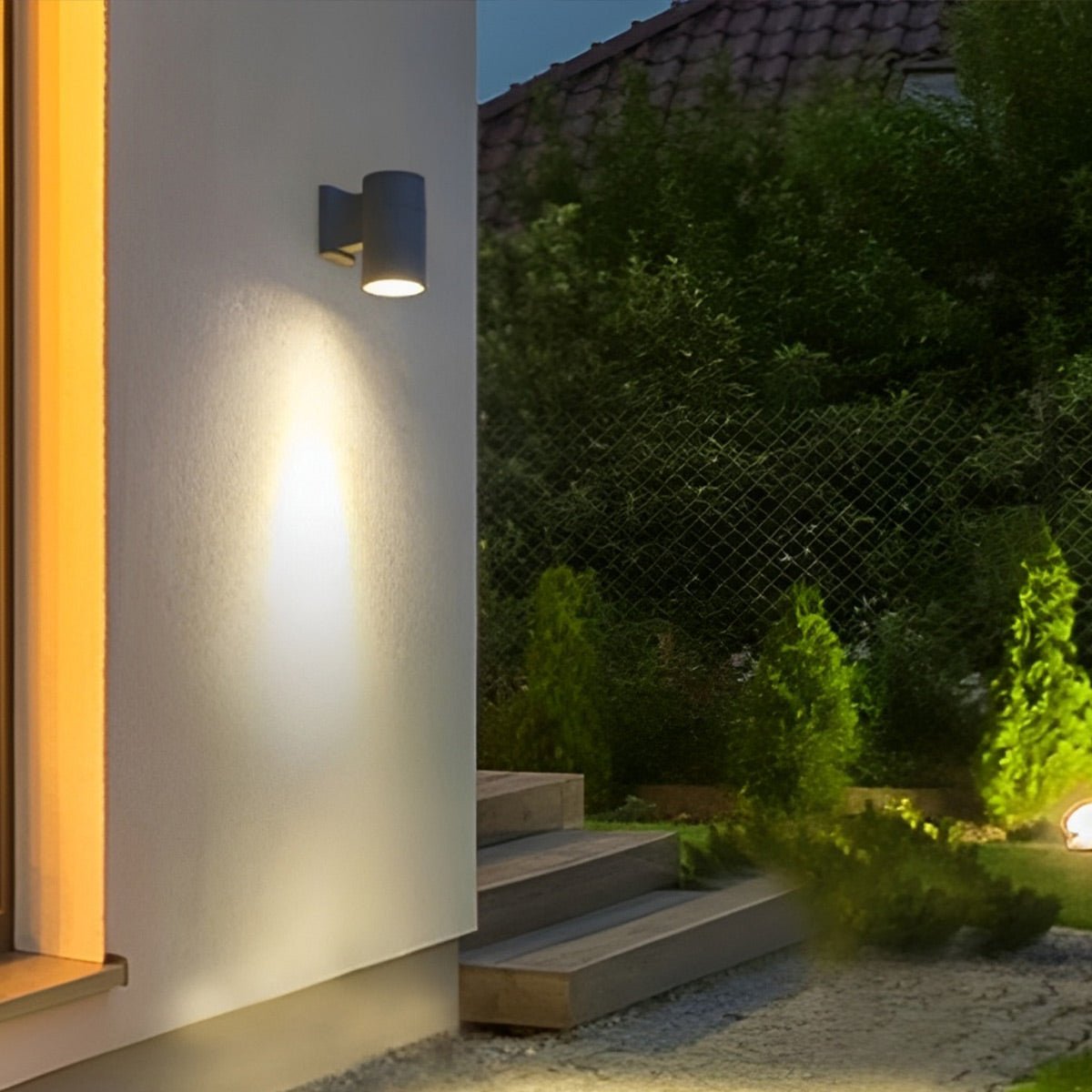 Cylinder Waterproof Outdoor Up and Down LED Wall Lights | Exterior lighting fixtures |  Modern Exterior Wall Sconce lights, IP65 Rated & Ideal for Porch, Patio, and Garden Use