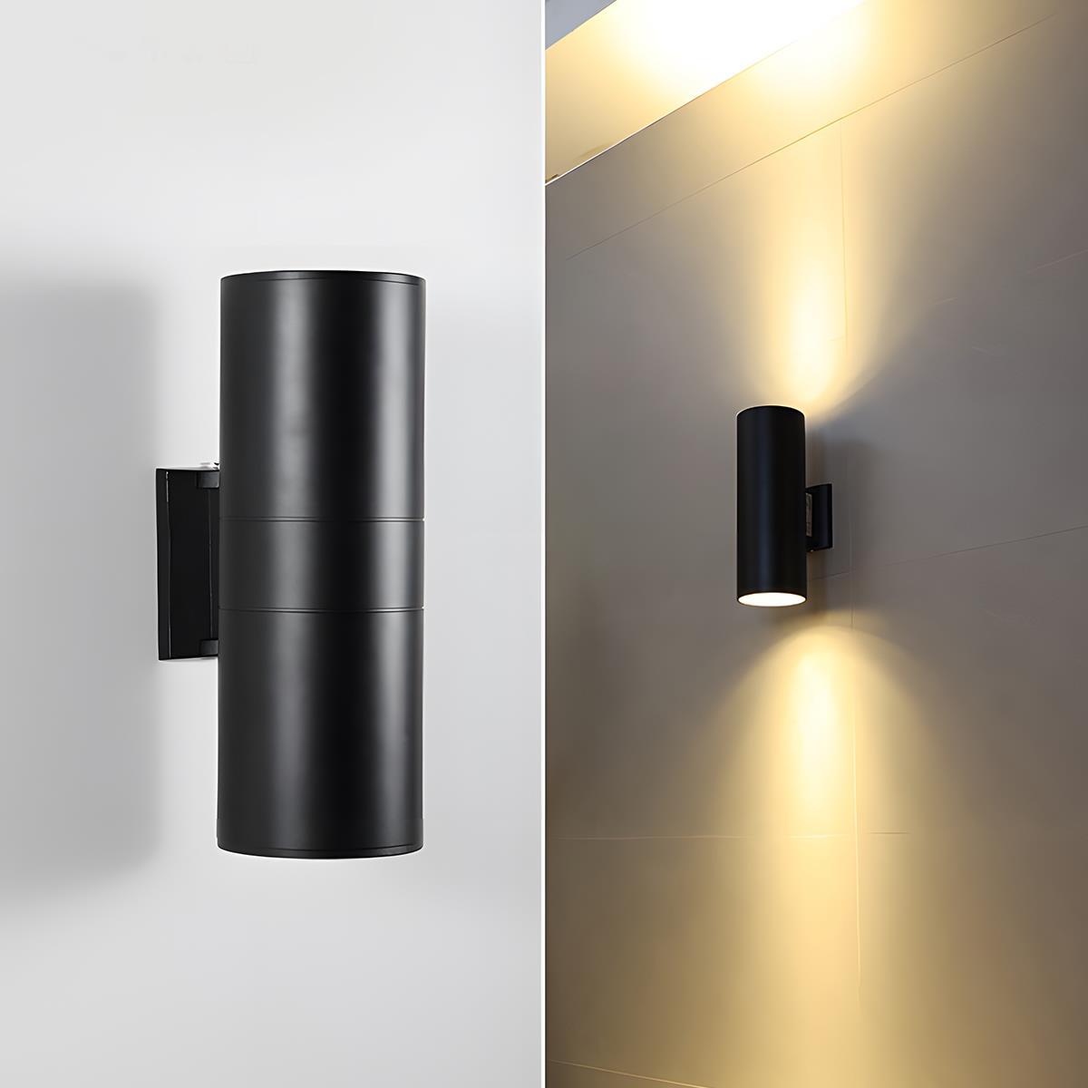 Cylinder Waterproof Outdoor Up and Down LED Wall Lights | Exterior lighting fixtures |  Modern Exterior Wall Sconce lights, IP65 Rated & Ideal for Porch, Patio, and Garden Use