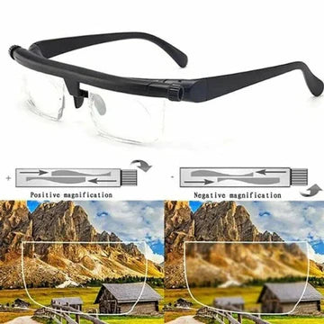 Adjustable Focus Glasses | Lightweight, Scratch-Resistant Lenses for Near and Far Sight Vision Correction