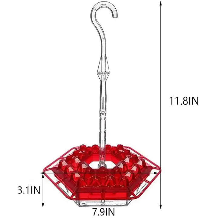 Ant Proof Hummingbird Feeder | UV-Resistant, Leak-Proof Design & 30 Feeding Ports for Outdoor Gardens