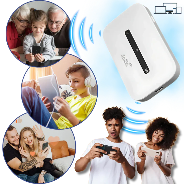 Portable 4G LTE Wi-Fi Hotspot | Connects Up to 10 Devices, Rechargeable Battery & Ideal for Travel and Remote Work