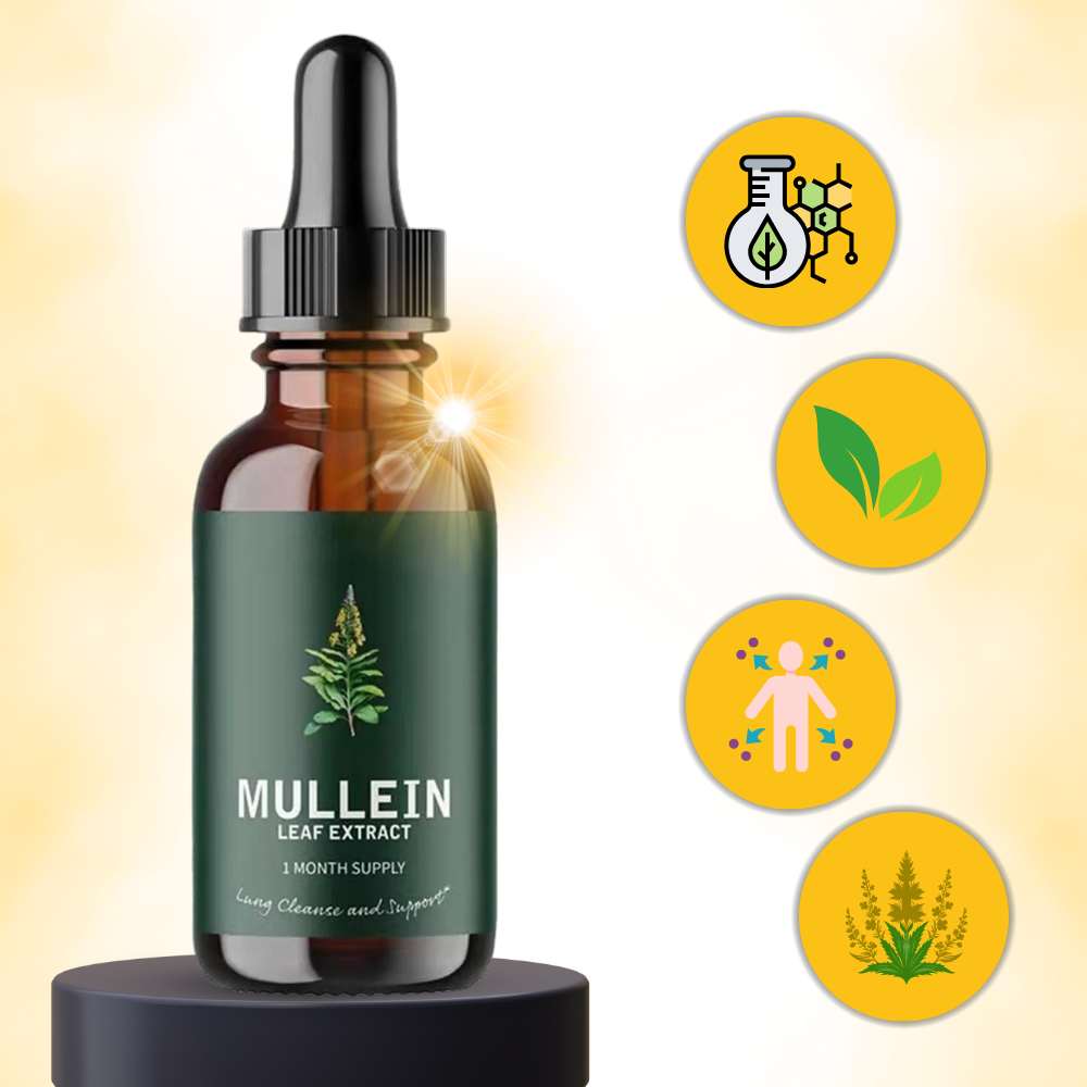Gluten-Free Mullein Herbal Supplement for Lung Health Support & Respiratory Wellness
