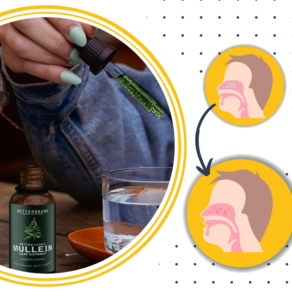 Gluten-Free Mullein Herbal Supplement for Lung Health Support & Respiratory Wellness